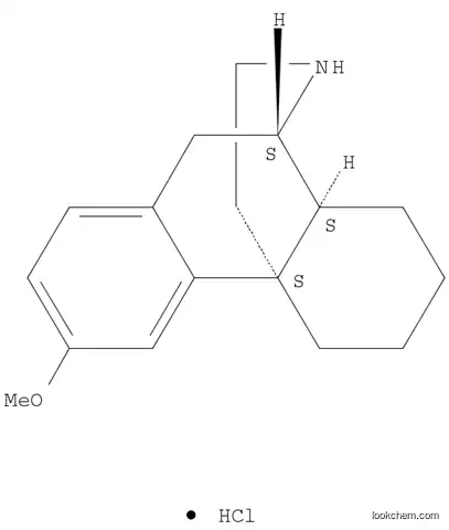 Molecular Structure of 1087-69-0 ((9S,13S,14S)-3-METHOXYMORPHINAN HYDROCHLORIDE)